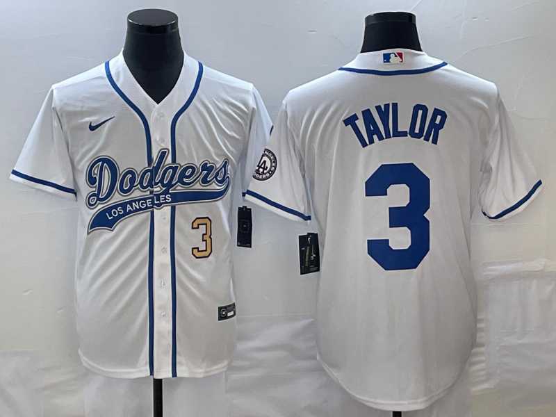 Men's Los Angeles Dodgers #3 Chris Taylor Number White With Patch Cool Base Stitched Baseball Jersey,We sell and wholesale Men's Los Angeles Dodgers #3 Chris Taylor Number White With Patch Cool Base Stitched Baseball Jersey on line form chian!