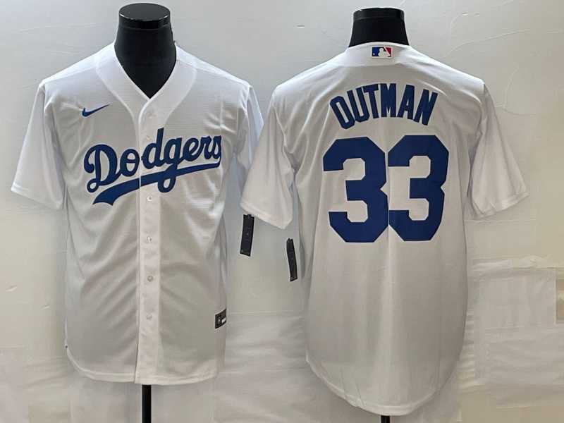 Men's Los Angeles Dodgers #33 James Outman White Cool Base Stitched Jersey,We sell and wholesale Men's Los Angeles Dodgers #33 James Outman White Cool Base Stitched Jersey on line form chian!