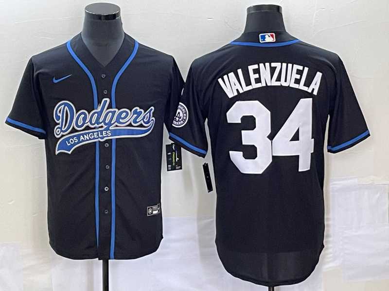 Men's Los Angeles Dodgers #34 Fernando Valenzuela Black With Patch Cool Base Stitched Baseball Jersey,We sell and wholesale Men's Los Angeles Dodgers #34 Fernando Valenzuela Black With Patch Cool Base Stitched Baseball Jersey on line form chian!