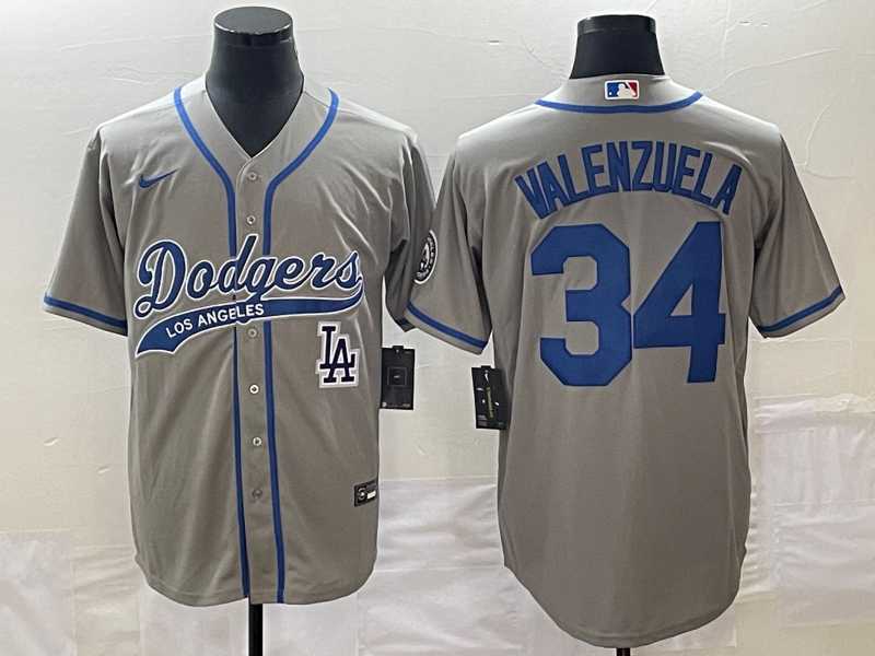 Men's Los Angeles Dodgers #34 Fernando Valenzuela Grey With Patch Cool Base Stitched Baseball Jersey,We sell and wholesale Men's Los Angeles Dodgers #34 Fernando Valenzuela Grey With Patch Cool Base Stitched Baseball Jersey on line form chian!