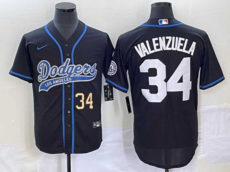 Men's Los Angeles Dodgers #34 Fernando Valenzuela Number Black With Patch Cool Base Stitched Baseball Jersey,We sell and wholesale Men's Los Angeles Dodgers #34 Fernando Valenzuela Number Black With Patch Cool Base Stitched Baseball Jersey on line form chian!