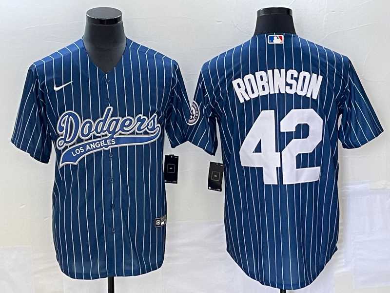 Men's Los Angeles Dodgers #42 Jackie Robinson Blue Pinstripe Cool Base Stitched Baseball Jersey,We sell and wholesale Men's Los Angeles Dodgers #42 Jackie Robinson Blue Pinstripe Cool Base Stitched Baseball Jersey on line form chian!