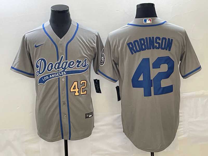 Men's Los Angeles Dodgers #42 Jackie Robinson Number Grey With Patch Cool Base Stitched Baseball Jersey,We sell and wholesale Men's Los Angeles Dodgers #42 Jackie Robinson Number Grey With Patch Cool Base Stitched Baseball Jersey on line form chian!