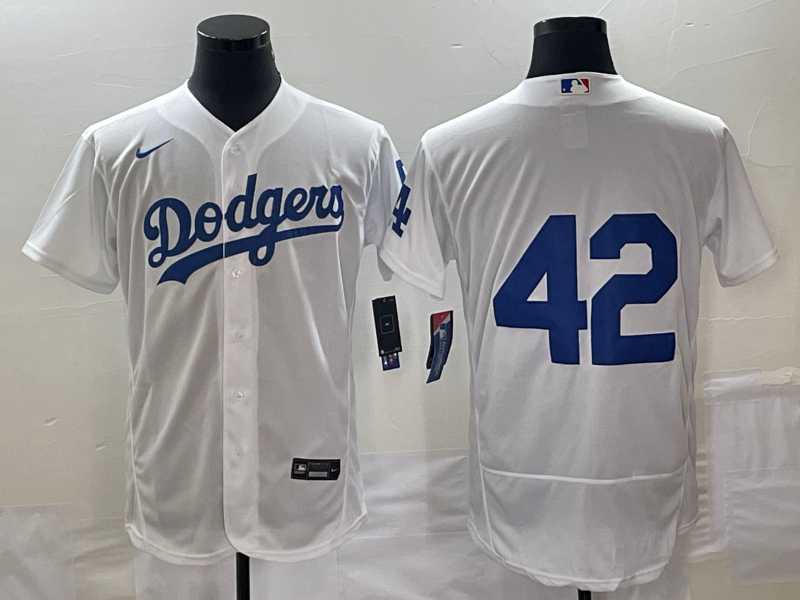 Men's Los Angeles Dodgers #42 Jackie Robinson White No Name Stitched Flex Base Nike Jersey,We sell and wholesale Men's Los Angeles Dodgers #42 Jackie Robinson White No Name Stitched Flex Base Nike Jersey on line form chian!