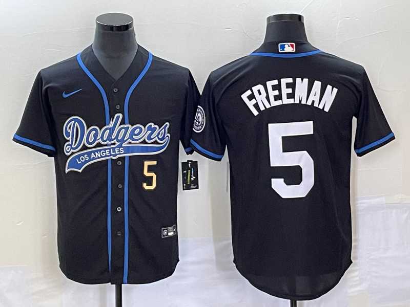 Men's Los Angeles Dodgers #5 Freddie Freeman Number Black Cool Base Stitched Baseball Jersey,We sell and wholesale Men's Los Angeles Dodgers #5 Freddie Freeman Number Black Cool Base Stitched Baseball Jersey on line form chian!