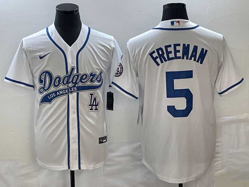 Men's Los Angeles Dodgers #5 Freddie Freeman White Cool Base Stitched Baseball Jersey,We sell and wholesale Men's Los Angeles Dodgers #5 Freddie Freeman White Cool Base Stitched Baseball Jersey on line form chian!