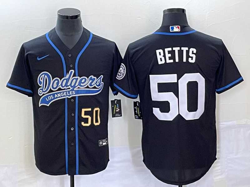Men's Los Angeles Dodgers #50 Mookie Betts Number Black With Patch Cool Base Stitched Baseball Jersey,We sell and wholesale Men's Los Angeles Dodgers #50 Mookie Betts Number Black With Patch Cool Base Stitched Baseball Jersey on line form chian!