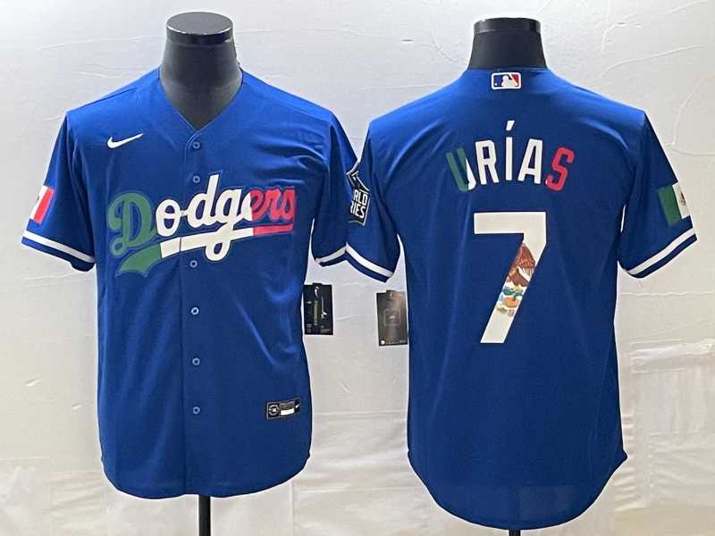 Men's Los Angeles Dodgers #7 Julio Urias Number Blue Cool Base Stitched Jersey,We sell and wholesale Men's Los Angeles Dodgers #7 Julio Urias Number Blue Cool Base Stitched Jersey on line form chian!