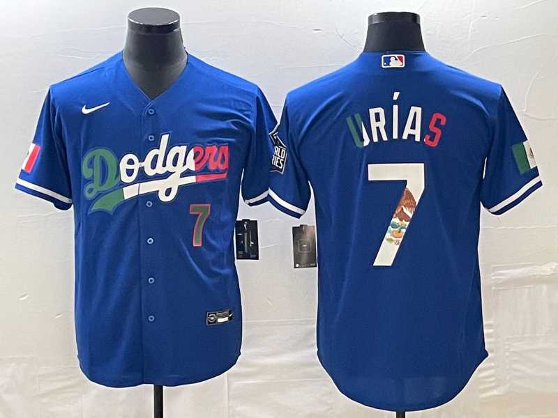 Men's Los Angeles Dodgers #7 Julio Urias Number Blue Cool Base Stitched Jerseys,We sell and wholesale Men's Los Angeles Dodgers #7 Julio Urias Number Blue Cool Base Stitched Jerseys on line form chian!