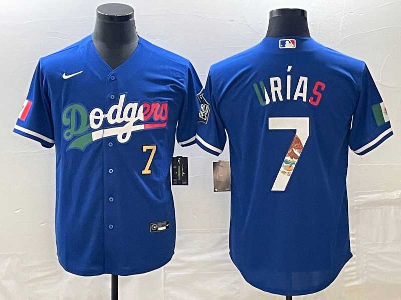 Men's Los Angeles Dodgers #7 Julio Urias Number Blue Cool Base Stitched MLB Jerseys,We sell and wholesale Men's Los Angeles Dodgers #7 Julio Urias Number Blue Cool Base Stitched MLB Jerseys on line form chian!