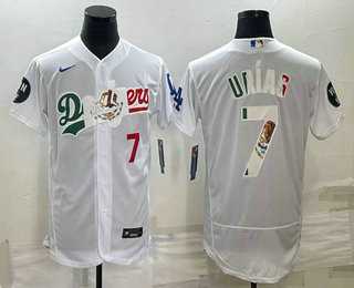 Men's Los Angeles Dodgers #7 Julio Urias Number White With Vin Scully Patch Flex Base Stitched Baseball Jersey,We sell and wholesale Men's Los Angeles Dodgers #7 Julio Urias Number White With Vin Scully Patch Flex Base Stitched Baseball Jersey on line form chian!