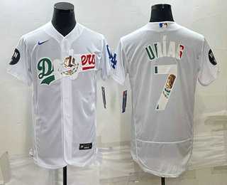 Men's Los Angeles Dodgers #7 Julio Urias White With Vin Scully Patch Flex Base Stitched Baseball Jerseys,We sell and wholesale Men's Los Angeles Dodgers #7 Julio Urias White With Vin Scully Patch Flex Base Stitched Baseball Jerseys on line form chian!