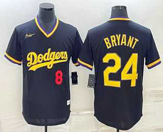 Men's Los Angeles Dodgers #8 #24 Kobe Bryant Number Black Pullover Throwback Nike Jerseys,We sell and wholesale Men's Los Angeles Dodgers #8 #24 Kobe Bryant Number Black Pullover Throwback Nike Jerseys on line form chian!