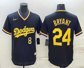 Men's Los Angeles Dodgers #8 #24 Kobe Bryant Number Black Stitched Pullover Throwback Nike Jerseys,We sell and wholesale Men's Los Angeles Dodgers #8 #24 Kobe Bryant Number Black Stitched Pullover Throwback Nike Jerseys on line form chian!