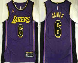 Men's Los Angeles Lakers #6 LeBron James Purple 2022 Jordan AU Stitched Jersey,We sell and wholesale Men's Los Angeles Lakers #6 LeBron James Purple 2022 Jordan AU Stitched Jersey on line form chian!