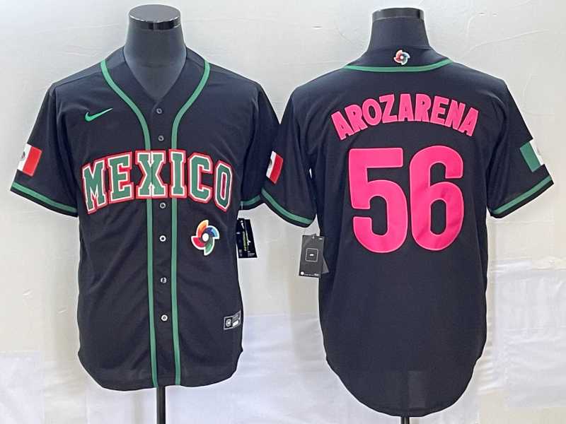 Men's Mexico #56 Randy Arozarena Number 2023 Black Pink World Classic Stitched Jersey,We sell and wholesale Men's Mexico #56 Randy Arozarena Number 2023 Black Pink World Classic Stitched Jersey on line form chian!