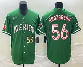 Men's Mexico #56 Randy Arozarena Number 2023 Green World Classic Stitched Jersey,We sell and wholesale Men's Mexico #56 Randy Arozarena Number 2023 Green World Classic Stitched Jersey on line form chian!