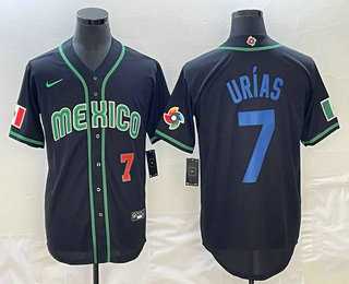 Men's Mexico #7 Julio Urias Number 2023 Black Blue World Classic Stitched Jersey,We sell and wholesale Men's Mexico #7 Julio Urias Number 2023 Black Blue World Classic Stitched Jersey on line form chian!