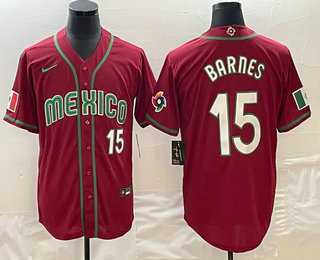 Men's Mexico Baseball #15 Austin Barnes Number 2023 Red White World Classic Stitched Jersey,We sell and wholesale Men's Mexico Baseball #15 Austin Barnes Number 2023 Red White World Classic Stitched Jersey on line form chian!