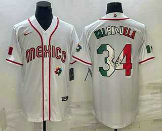 Men's Mexico Baseball #34 Fernando Valenzuela 2023 White World Classic Stitched Jerseys,We sell and wholesale Men's Mexico Baseball #34 Fernando Valenzuela 2023 White World Classic Stitched Jerseys on line form chian!