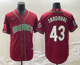 Men's Mexico Baseball #43 Patrick Sandoval 2023 Red World Classic Stitched Jersey,We sell and wholesale Men's Mexico Baseball #43 Patrick Sandoval 2023 Red World Classic Stitched Jersey on line form chian!