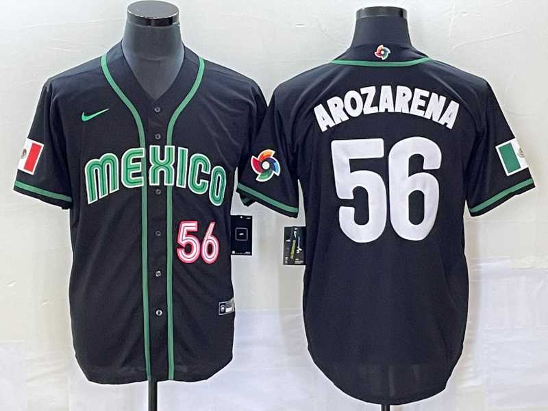 Men's Mexico Baseball #56 Randy Arozarena Number 2023 Black World Classic Stitched Jersey5,We sell and wholesale Men's Mexico Baseball #56 Randy Arozarena Number 2023 Black World Classic Stitched Jersey5 on line form chian!