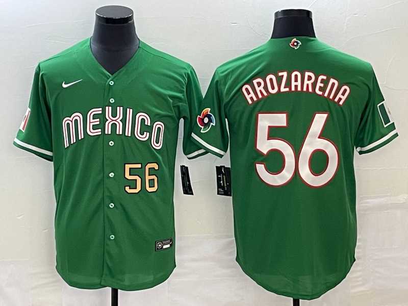 Men's Mexico Baseball #56 Randy Arozarena Number 2023 Green World Classic Stitched Jersey4,We sell and wholesale Men's Mexico Baseball #56 Randy Arozarena Number 2023 Green World Classic Stitched Jersey4 on line form chian!