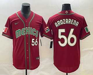 Men's Mexico Baseball #56 Randy Arozarena Number 2023 Red World Classic Stitched Jersey,We sell and wholesale Men's Mexico Baseball #56 Randy Arozarena Number 2023 Red World Classic Stitched Jersey on line form chian!