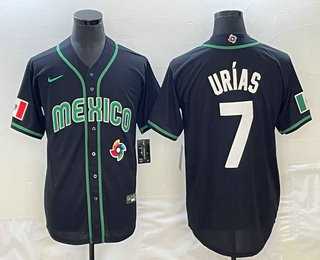 Men's Mexico Baseball #7 Julio Urias 2023 Black White World Classic Stitched Jerseys,We sell and wholesale Men's Mexico Baseball #7 Julio Urias 2023 Black White World Classic Stitched Jerseys on line form chian!