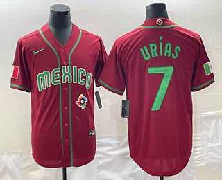 Men's Mexico Baseball #7 Julio Urias 2023 Red Green World Baseball Classic Stitched Jersey,We sell and wholesale Men's Mexico Baseball #7 Julio Urias 2023 Red Green World Baseball Classic Stitched Jersey on line form chian!