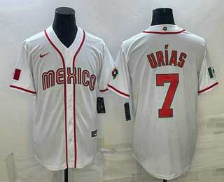 Men's Mexico Baseball #7 Julio Urias 2023 White World Baseball Classic Stitched Jersey,We sell and wholesale Men's Mexico Baseball #7 Julio Urias 2023 White World Baseball Classic Stitched Jersey on line form chian!