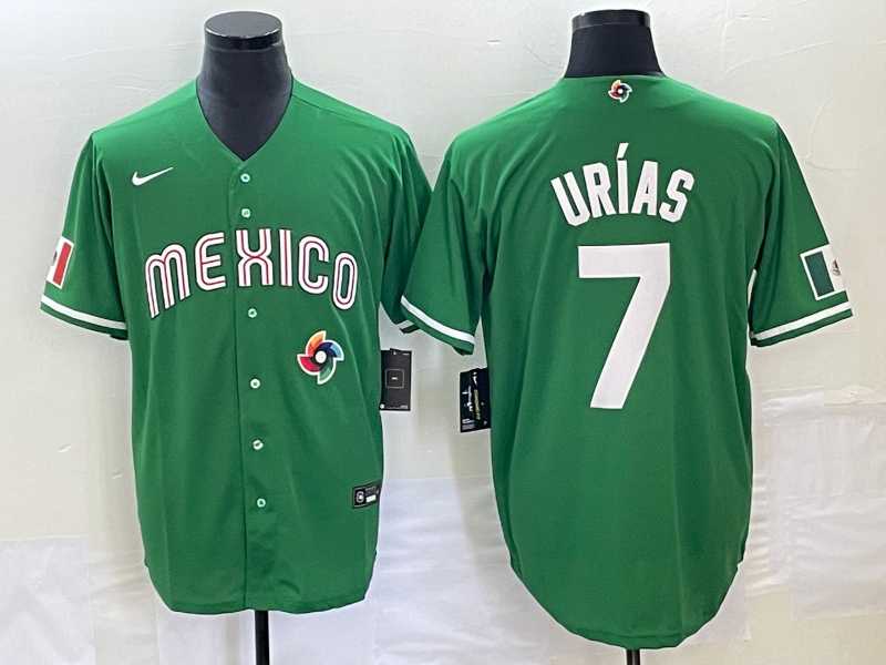 Men's Mexico Baseball #7 Julio Urias Green 2023 World Baseball Classic Stitched Jersey,We sell and wholesale Men's Mexico Baseball #7 Julio Urias Green 2023 World Baseball Classic Stitched Jersey on line form chian!