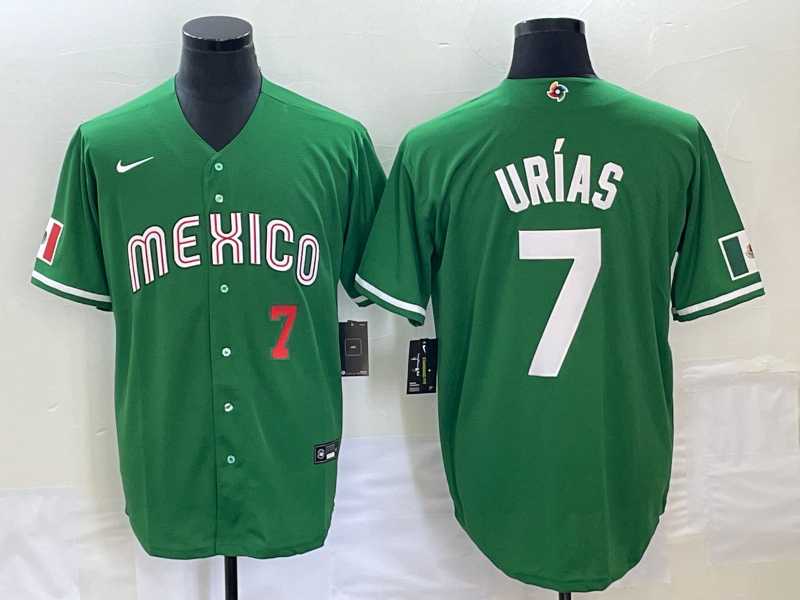 Men's Mexico Baseball #7 Julio Urias Number Green 2023 World Baseball Classic Stitched Jerseys,We sell and wholesale Men's Mexico Baseball #7 Julio Urias Number Green 2023 World Baseball Classic Stitched Jerseys on line form chian!