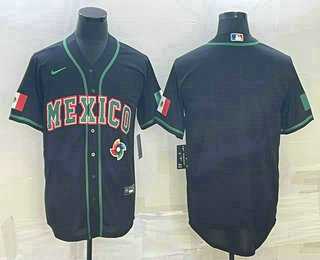 Men's Mexico Baseball Blank 2023 Black World Baseball Classic Stitched Jersey,We sell and wholesale Men's Mexico Baseball Blank 2023 Black World Baseball Classic Stitched Jersey on line form chian!