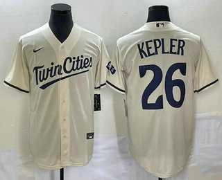 Men's Minnesota Twins #26 Max Kepler Cream 2022 City Connect Cool Base Stitched Jersey,We sell and wholesale Men's Minnesota Twins #26 Max Kepler Cream 2022 City Connect Cool Base Stitched Jersey on line form chian!