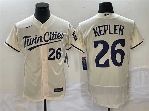 Men's Minnesota Twins #26 Max Kepler Cream Flex Base Stitched Baseball Jersey,We sell and wholesale Men's Minnesota Twins #26 Max Kepler Cream Flex Base Stitched Baseball Jersey on line form chian!