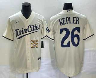 Men's Minnesota Twins #26 Max Kepler Number Cream 2022 City Connect Cool Base Stitched Jersey,We sell and wholesale Men's Minnesota Twins #26 Max Kepler Number Cream 2022 City Connect Cool Base Stitched Jersey on line form chian!