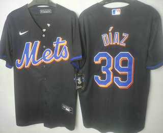 Men's New York Mets #39 Edwin Diaz Black Stitched MLB Cool Base Nike Jersey,We sell and wholesale Men's New York Mets #39 Edwin Diaz Black Stitched MLB Cool Base Nike Jersey on line form chian!