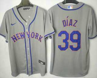 Men's New York Mets #39 Edwin Diaz Grey Stitched MLB Cool Base Nike Jersey,We sell and wholesale Men's New York Mets #39 Edwin Diaz Grey Stitched MLB Cool Base Nike Jersey on line form chian!