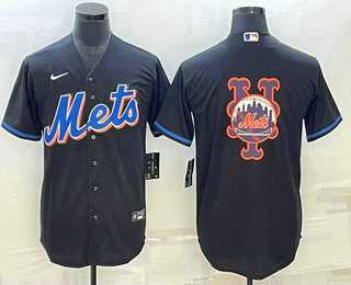Men's New York Mets Big Logo Black Stitched MLB Cool Base Nike Jerseys,We sell and wholesale Men's New York Mets Big Logo Black Stitched MLB Cool Base Nike Jerseys on line form chian!