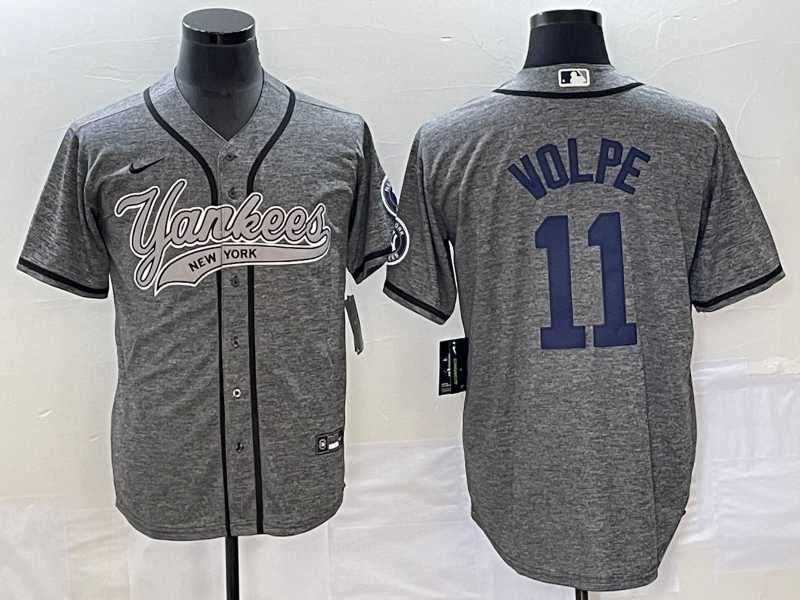 Men's New York Yankees #11 Anthony Volpe Grey Gridiron Cool Base Stitched Baseball Jersey,We sell and wholesale Men's New York Yankees #11 Anthony Volpe Grey Gridiron Cool Base Stitched Baseball Jersey on line form chian!