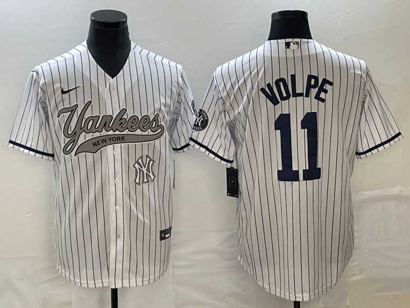 Men's New York Yankees #11 Anthony Volpe White With Patch Cool Base Stitched Baseball Jersey,We sell and wholesale Men's New York Yankees #11 Anthony Volpe White With Patch Cool Base Stitched Baseball Jersey on line form chian!