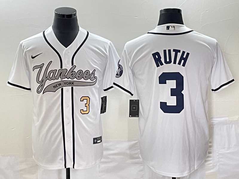 Men's New York Yankees #3 Babe Ruth Number White With Patch Cool Base Stitched Baseball Jersey,We sell and wholesale Men's New York Yankees #3 Babe Ruth Number White With Patch Cool Base Stitched Baseball Jersey on line form chian!