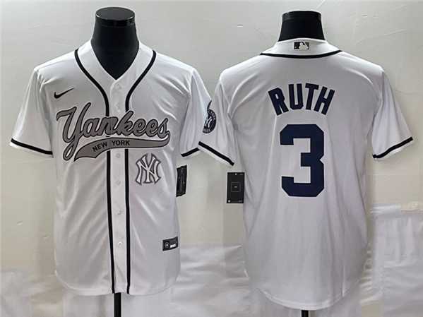 Men's New York Yankees #3 Babe Ruth White With Patch Cool Base Stitched Baseball Jersey,We sell and wholesale Men's New York Yankees #3 Babe Ruth White With Patch Cool Base Stitched Baseball Jersey on line form chian!