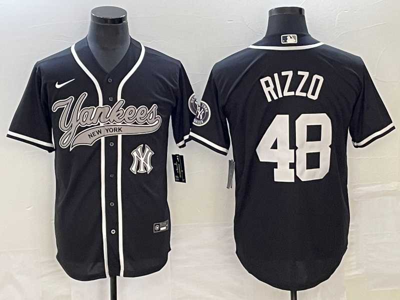 Men's New York Yankees #48 Anthony Rizzo Black With Patch Cool Base Stitched Baseball Jersey,We sell and wholesale Men's New York Yankees #48 Anthony Rizzo Black With Patch Cool Base Stitched Baseball Jersey on line form chian!