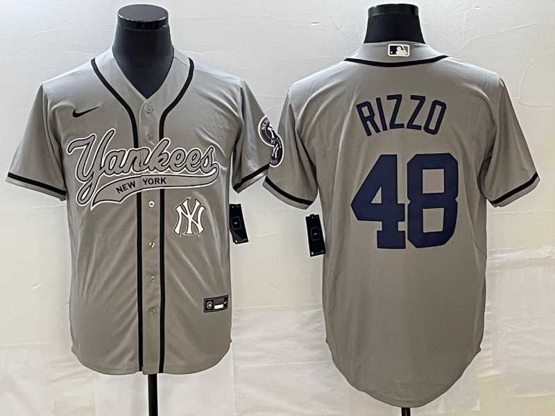 Men's New York Yankees #48 Anthony Rizzo Gray With Patch Cool Base Stitched Baseball Jersey,We sell and wholesale Men's New York Yankees #48 Anthony Rizzo Gray With Patch Cool Base Stitched Baseball Jersey on line form chian!