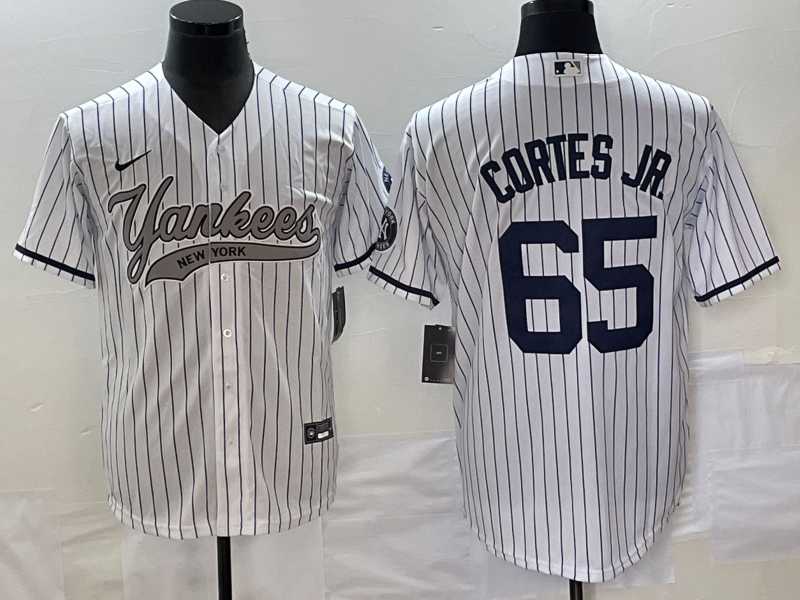 Men's New York Yankees #65 Nestor Cortes Jr White With Patch Cool Base Stitched Baseball Jersey,We sell and wholesale Men's New York Yankees #65 Nestor Cortes Jr White With Patch Cool Base Stitched Baseball Jersey on line form chian!
