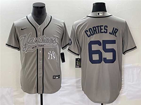 Men's New York Yankees #65 Nestor Cortes Jr. Gray With Patch Cool Base Stitched Baseball Jersey,We sell and wholesale Men's New York Yankees #65 Nestor Cortes Jr. Gray With Patch Cool Base Stitched Baseball Jersey on line form chian!