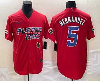 Men's Puerto Rico Baseball #5 Enrique Hernandez 2023 Red World Classic Stitched Jersey,We sell and wholesale Men's Puerto Rico Baseball #5 Enrique Hernandez 2023 Red World Classic Stitched Jersey on line form chian!