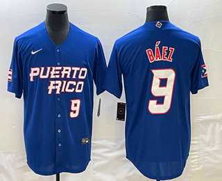 Men's Puerto Rico Baseball #9 Javier Baez Number 2023 Blue World Baseball Classic Stitched Jerseys,We sell and wholesale Men's Puerto Rico Baseball #9 Javier Baez Number 2023 Blue World Baseball Classic Stitched Jerseys on line form chian!
